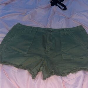 American Eagle Outfitters Olive Green Jean Shorts